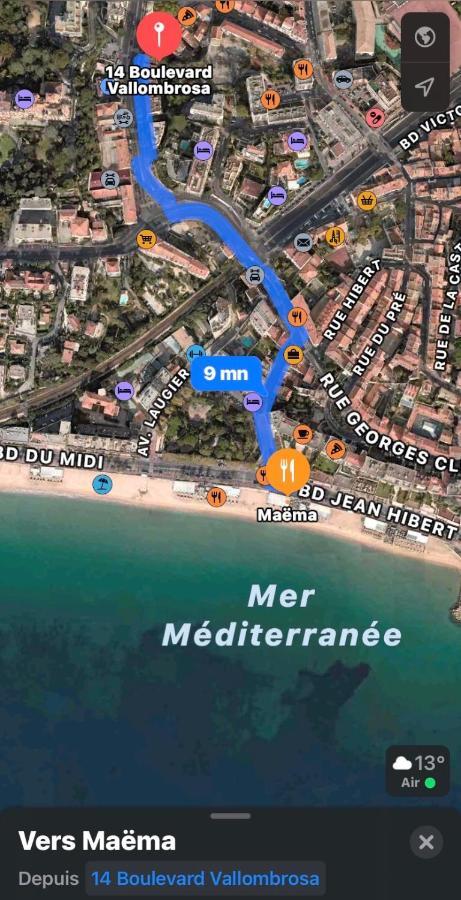 Luxurious Studio In Cannes 450M From Sea With Terrace And Air Conditioning And Private Parking Esterno foto
